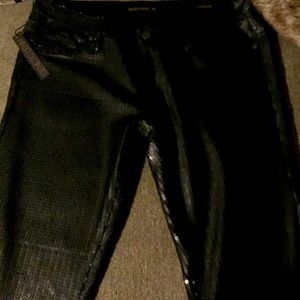 Brand new Genetic Denim faux front cigarette in black size 30